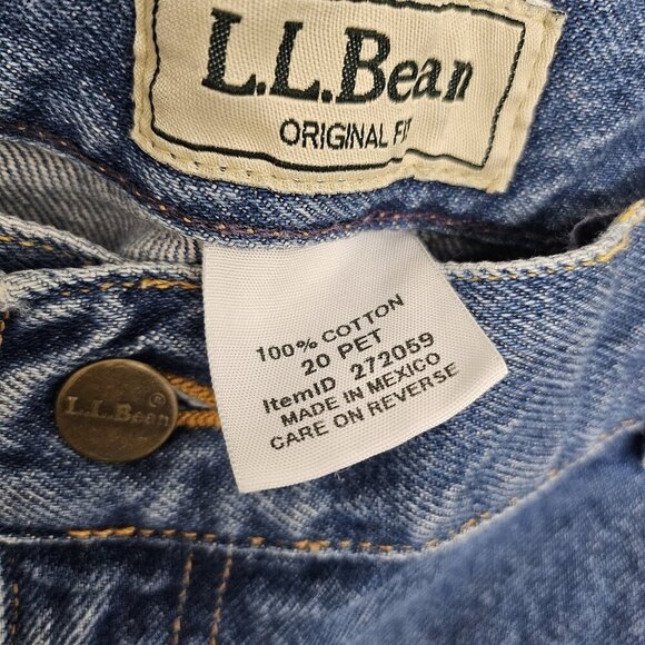 L.L. Bean Original Fit High Rise Relaxed Blue Jeans Women's Size 20 Pettie - Picture 4 of 10